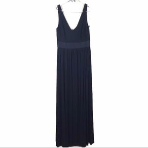 NWT Vera Wang V Neck Side Split Bridesmaids Prom Wedding Dress Black